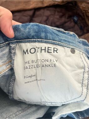 MOTHER Dazzler Ankle Button-Fly Jeans - Light Blue